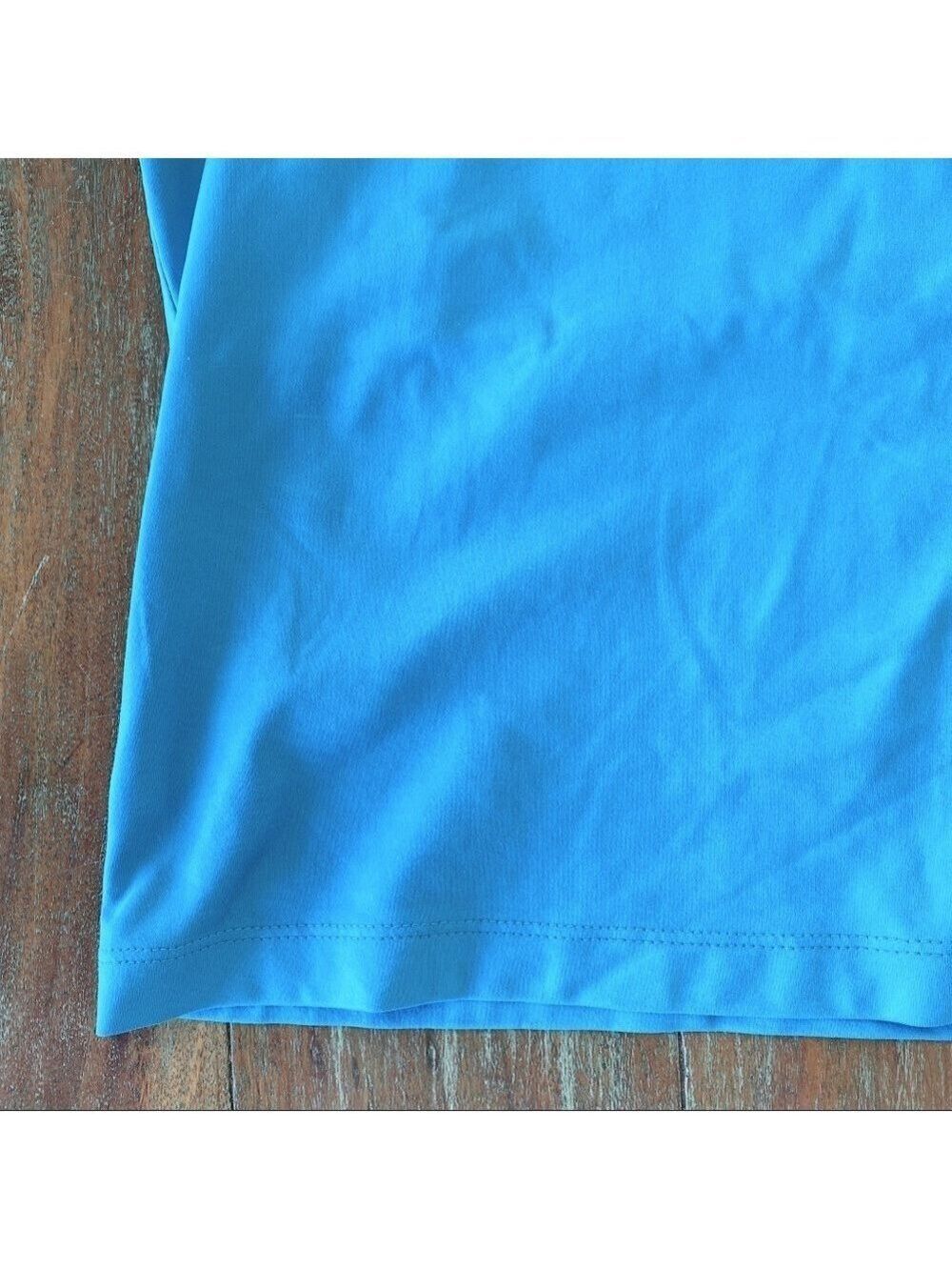 Chicos Aqua Blue Cap Sleeve Tee Size 2 (12) - Picture 3 of 7